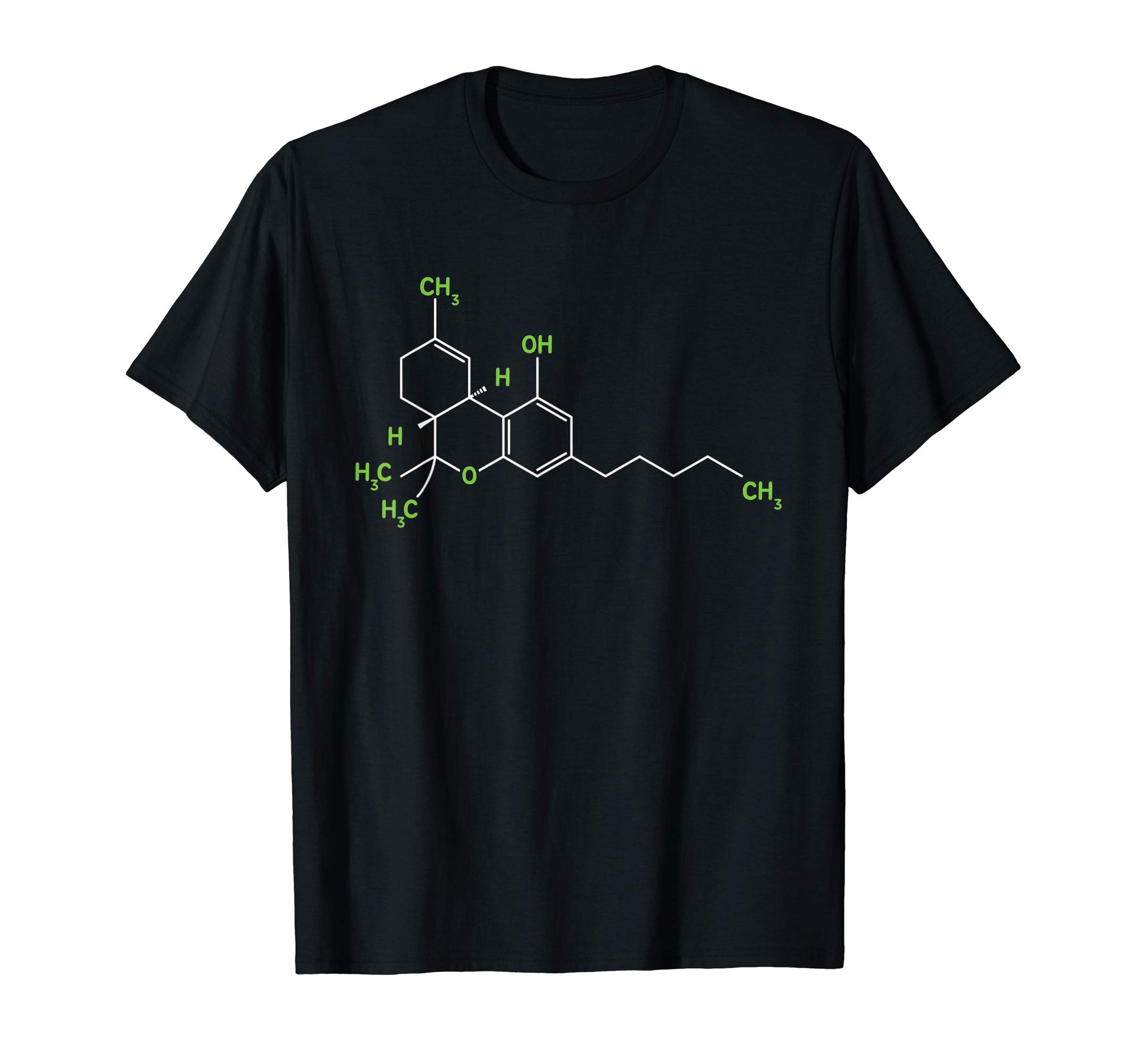 Cannabis Weed Pot Molecule THC Marijuana Stoner Gift T-Shirt
