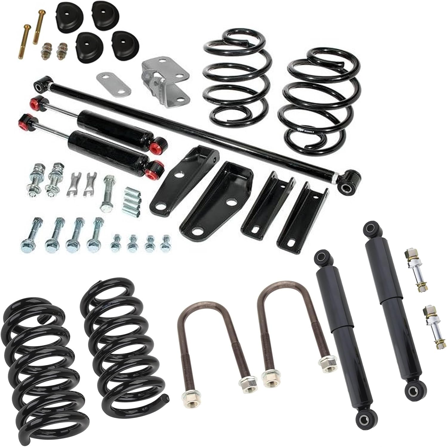 Speedway Motors Lowering Kit Compatible with 1965-1972 Chevy C10 3/5 Drop, Complete Suspension Kit