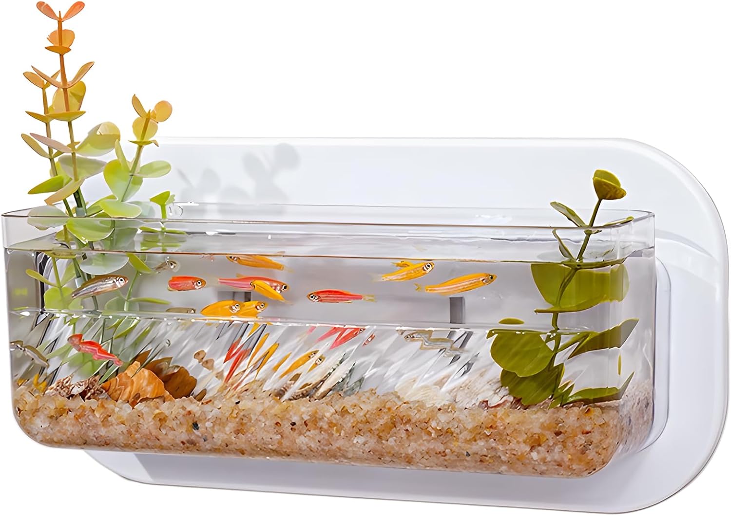 Wall Planter, 0.4 Gallon Fish Tank, 9.4 Inch Wall Plant Hanging Plastic Container Vase Container for Propagating Hydroponic Plants Flowers Garden Home Living Room Office Bedroom Decoration