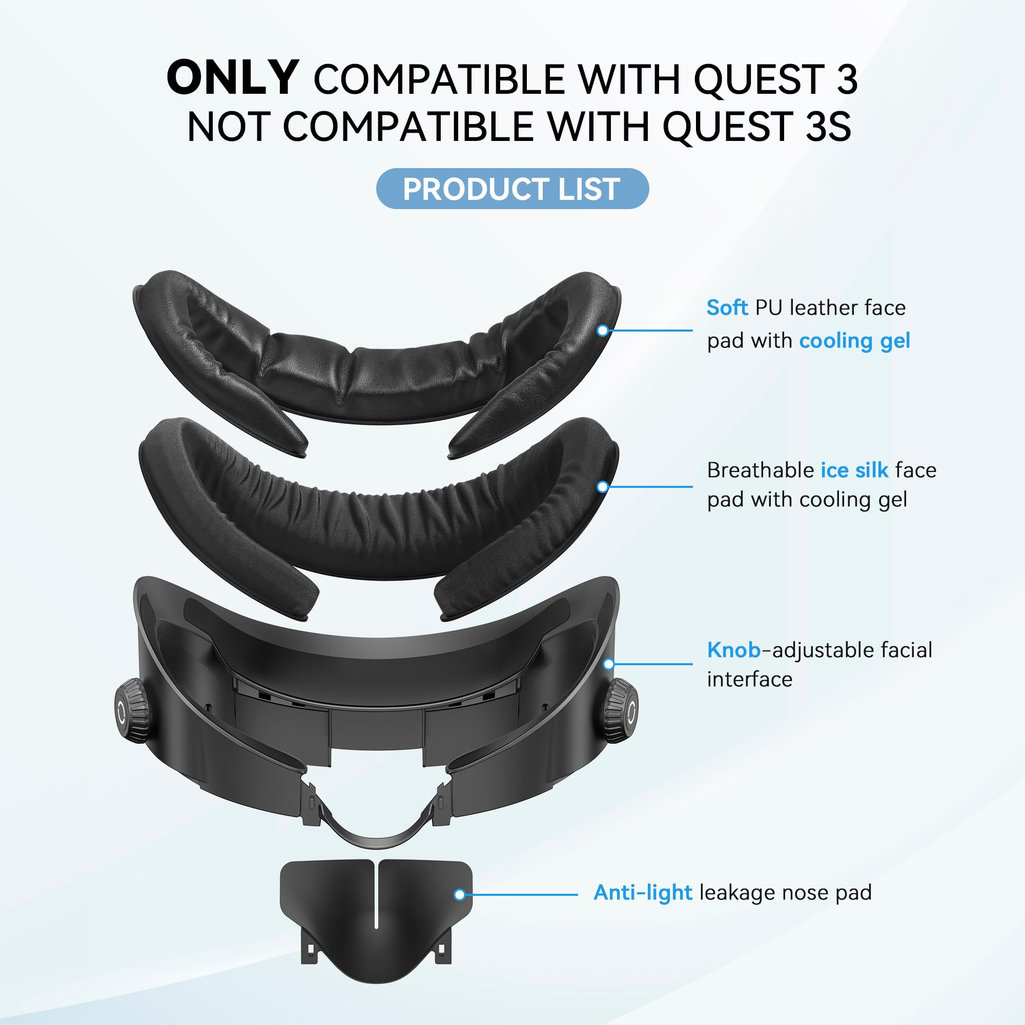 Amazon.co.jp: AMVR Upgraded Face Cover Pad Quest3に対応