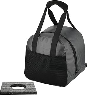 MAKINGTEC Bowling Ball Tote Bowling Bag with Padded Ball Holder with Large Accessory Pocket Fits as Add One Bowling Ball Bag to Roller Bag Fits Also as Single Pair of Bowling Shoes