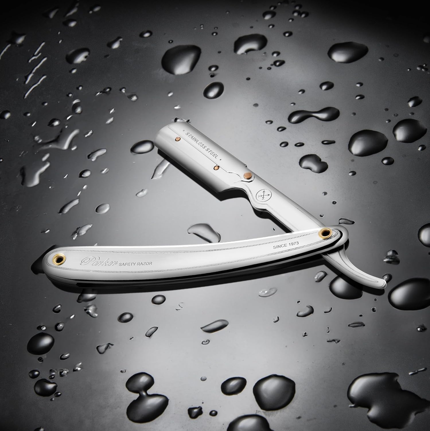 Parker SR1 - Maquinilla de afeitar de acero inoxidable con 5 cuchillas Parker Platinum
