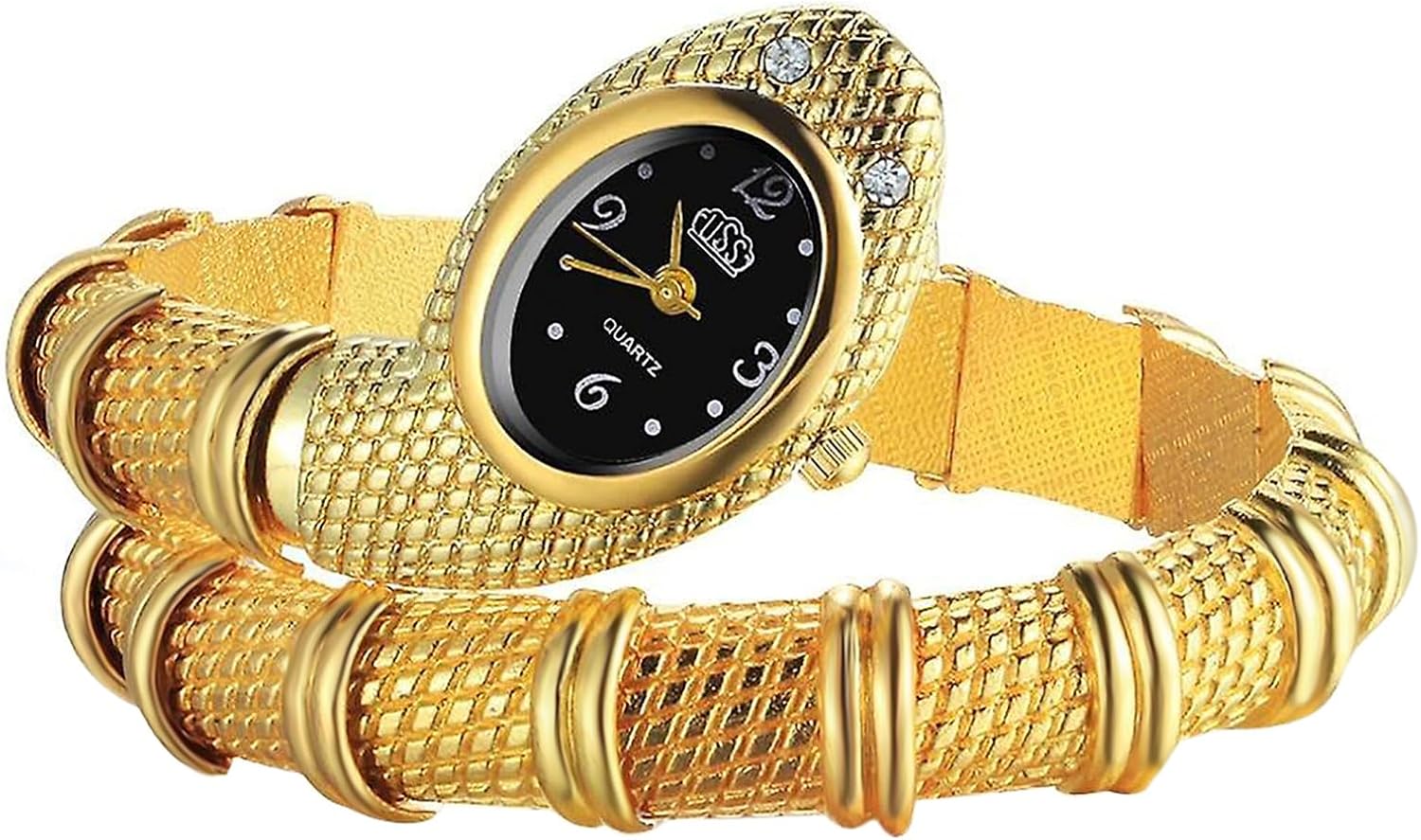 Watches Womens Snake Bangle Analogue Quartz Womens Watches with Multilayer Wrapped Snake Bracelet Flexible Bendable Wristwatches Gifts for Women Halloween