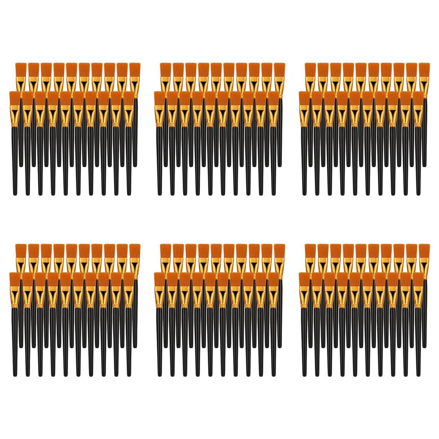 Juego de Pinceles Planos de 120 Piezas, Pinceles de Acuarela de 1 Pulgada de, Pinceles para Pintura Al ÓLeo, Pinceles Profesionales de Pintura Grandes