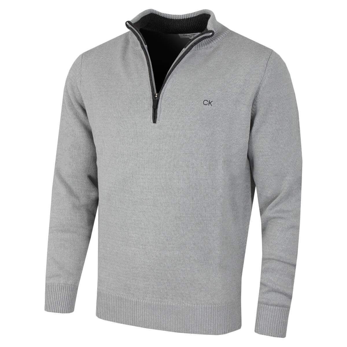 Calvin Klein Mens Cotton Sweater - Silver - XXL