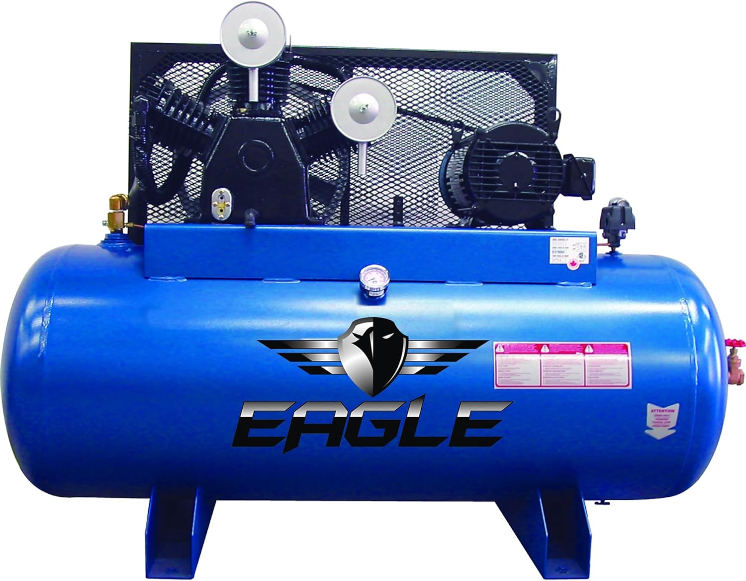 EAGLE, 120 Gallon 45 CFM Air Compressor, Horsepower 15 HP, Air Tank Size 120 Gal, Model# 153120H2-CS460