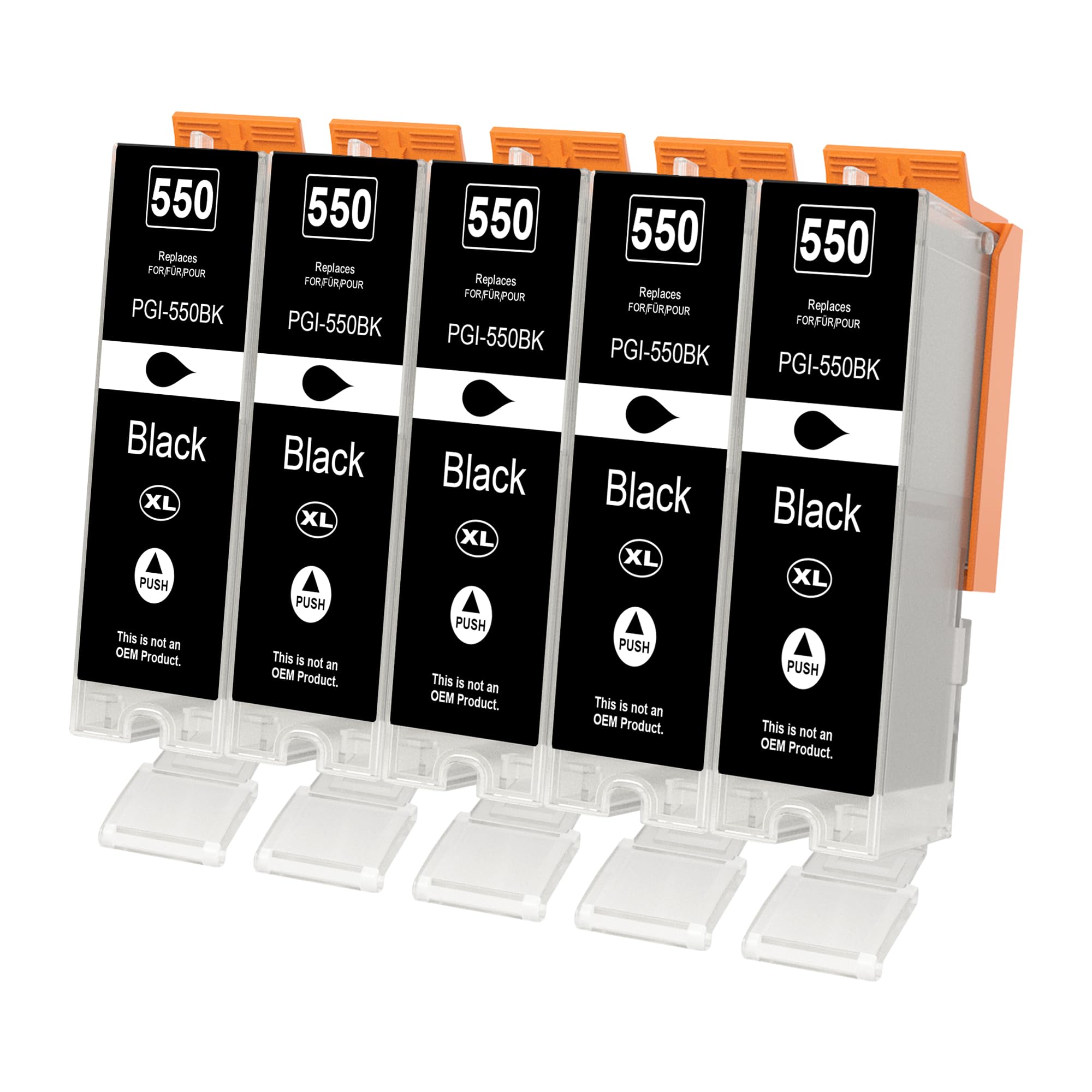 Jhaan 550XL Druckerpatronen Kompatibel mit Canon PGI-550 PGBK Schwarz Tintenpatronen für Pixma IP7250 MX925 MG5550 MG5650 MG7550 MX725 IP8750 IX6850 MG5450 MG5655 MG6350 MG6450 MG6650 MG7150 Drucker