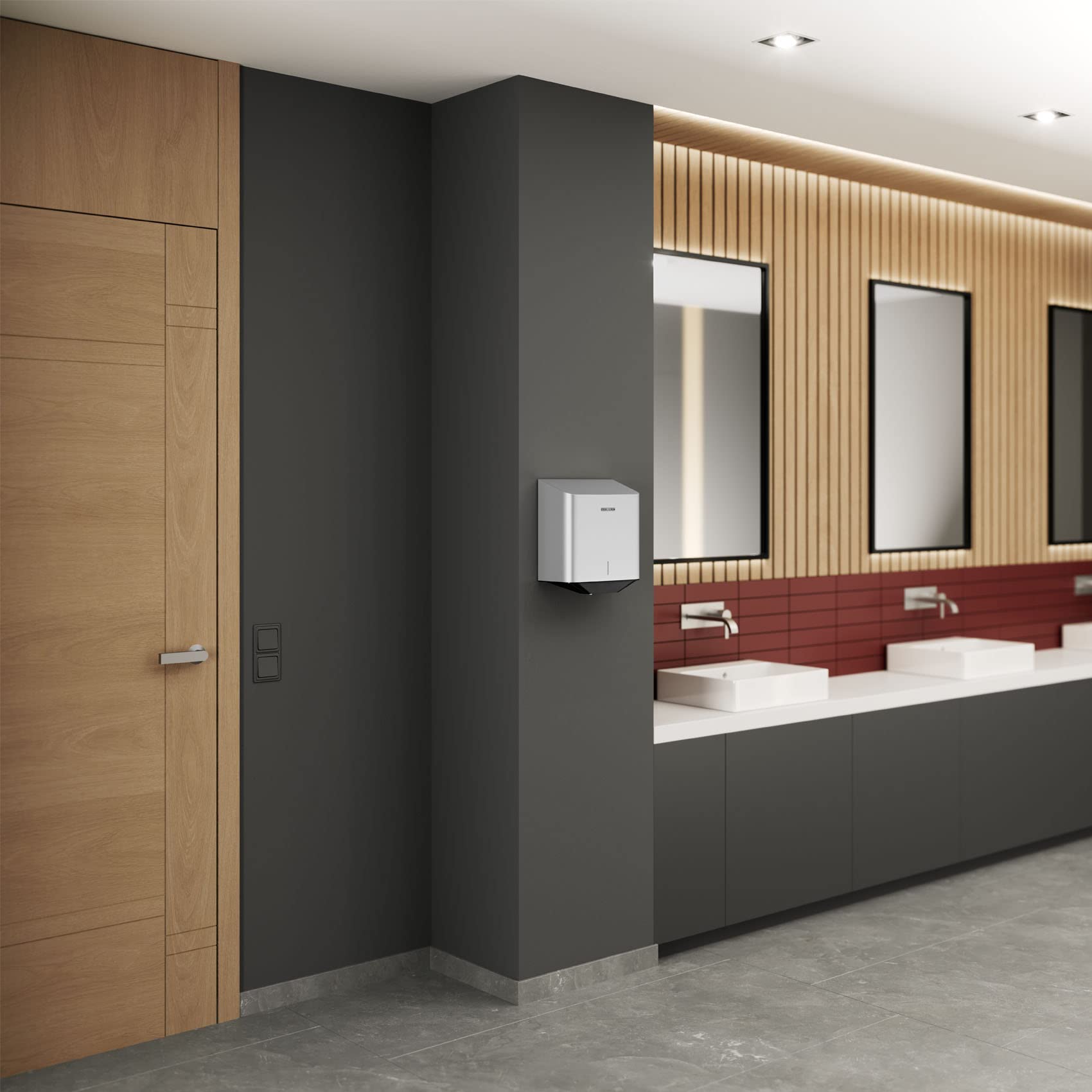 Stiebel Eltron 205633 Sèche-Mains Automatique sans Contact électrique ULTRONIC Premium, argenté