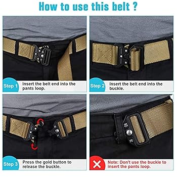 Cinture Da Uomo Cintura Tattica Militare Per Uomo - Nylon, Fibbia Sgancio Rapido, Regolabile, Stile Casual/Esercito Cintura Nylon Esercito - Foto 11