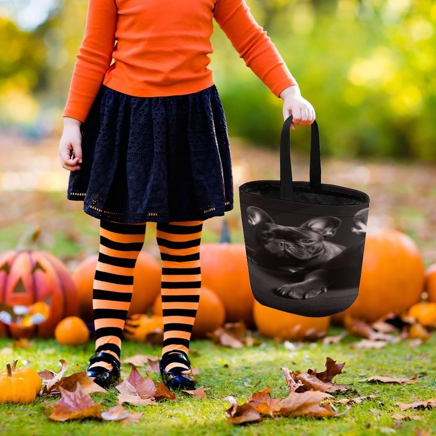 French Bulldog Large Capacity Candy Bags, Halloween Basket image 2