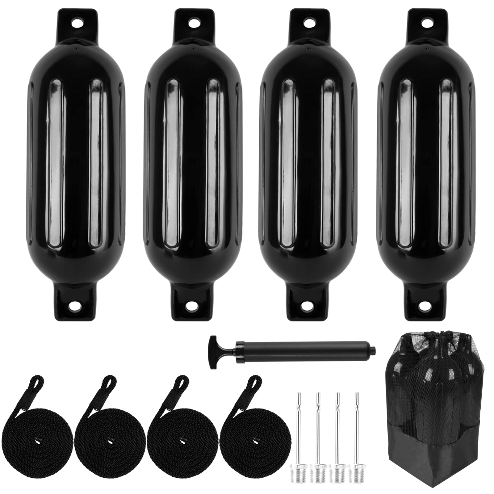 Buy Dreizack Boat Fenders 4 Pack 6.5"*23" Boat Bumpers for Docking with