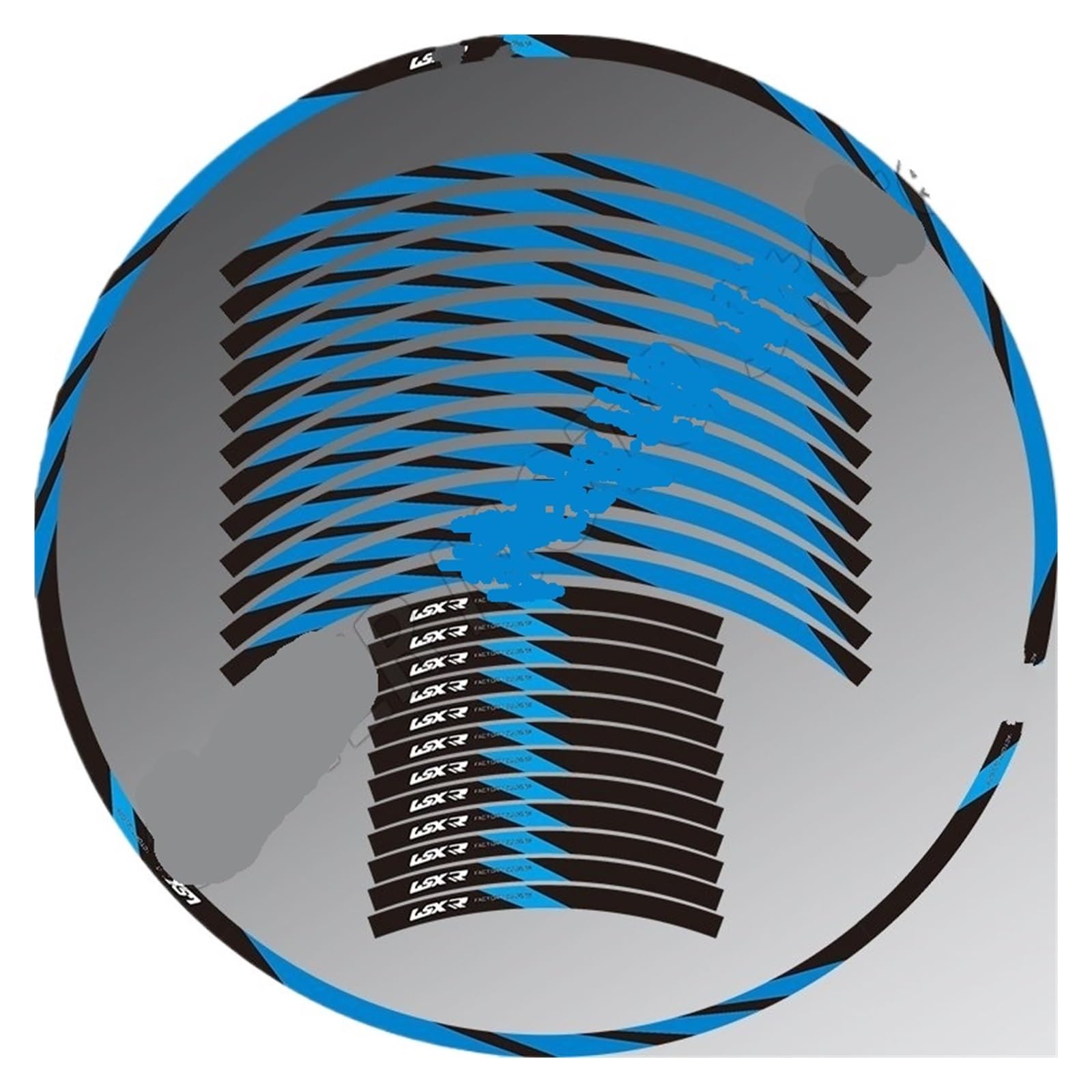 Hub Decals Rim for S&uzuki for GSXR for GSX for GSR GSX250R GSX650R GSX750R 17'' Motorcycle Sticker Rim Decal Stripe Tape Stripe Tape(Blue)