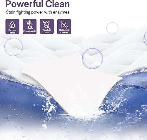 Miniatura 3 de Hojas de detergente para ropa, sábanas ecológicas a base de plantas, sábanas hipoalergénicas para lavar  aroma a lavanda  para viajes, apartamentos,