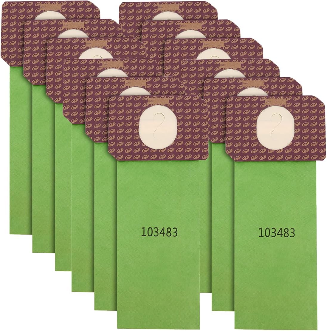103483 Micro Filter Bags Replacement Compatible with ProTeam 3.25 Quart Upright Vacuum - For ProForce 1200XP and 1500XP, ProCare 15 & 151XP Replace Part #103483-12Pack