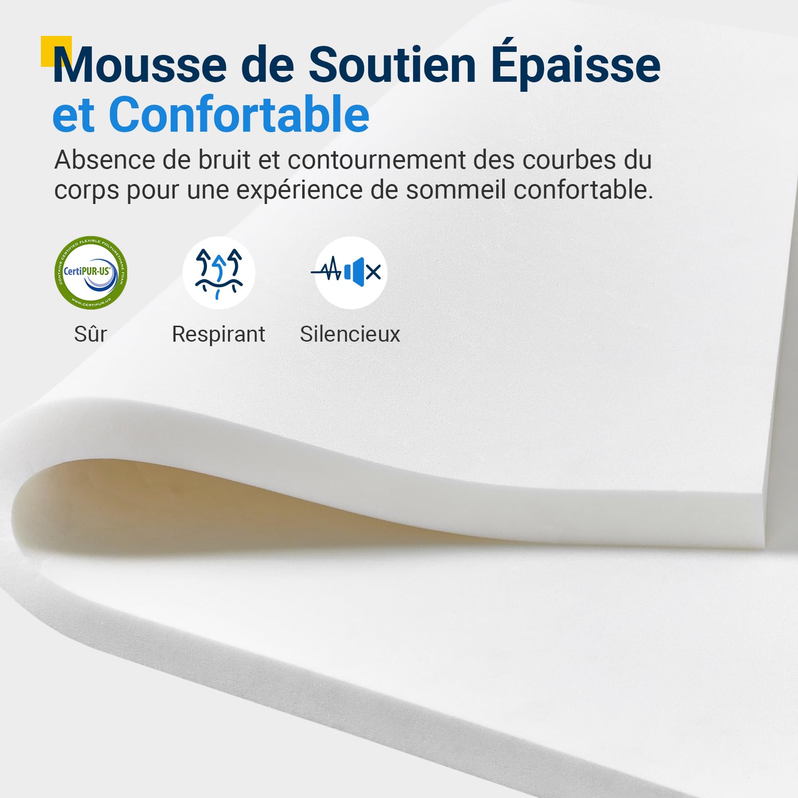 Avenco Matelas 90x200, 20CM, Matelas à Ressorts Ensachés, Mousse de Confort Double, Isolation des Mouvements, Certifié Sûr et Fiable par CertiPUR-US et Oeko-TEX, Soutien Lombaire