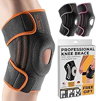 Vista 7 de DR. BRACE ELITE - Rodillera con estabilizadores laterales y almohadillas de gel para la rótula, máximo soporte para dolor de rodilla y recuperación