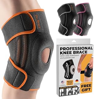 DR. BRACE ELITE Knee Brace with Side Stabilizers & Patella Gel Pads for Maximum Knee Pain Support and fast recovery for men and women-Please Check How To Size Video (Mars, Medium)