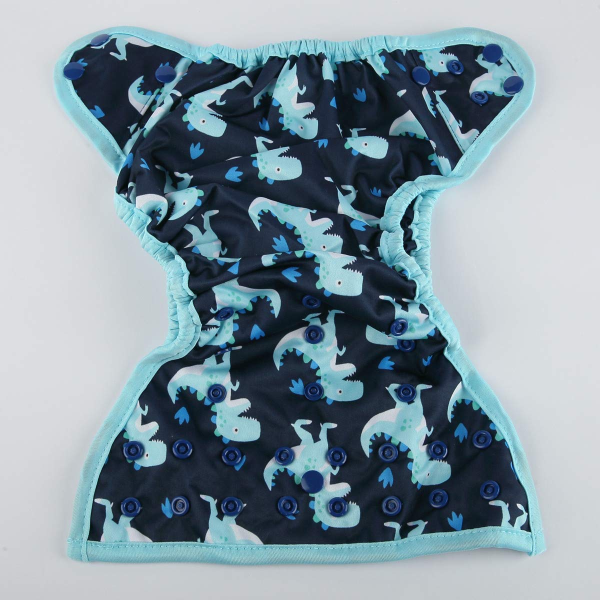 Couvre-couche pour bébé - Taille unique - 4,5 kg à 16,3 kg - Dinosaures bleus