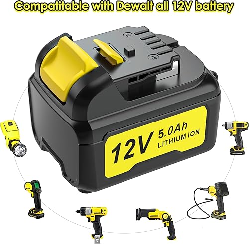 Miniatura 3 de Simple Plus+ Reemplazo para batería Dewalt 12V 5.0Ah DCB120 Batería de repuesto de iones de litio para Dewalt 12V Max DCB123 DCB127 Herramientas
