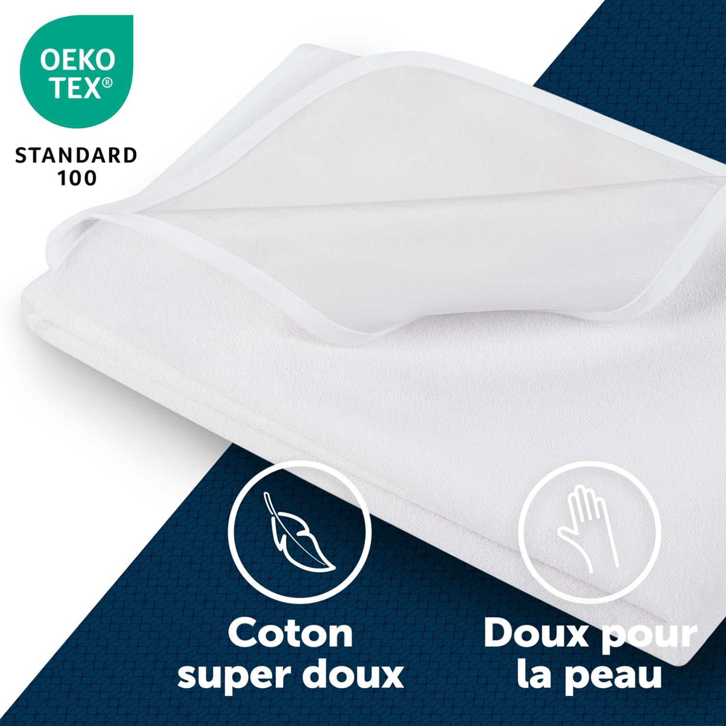 Blumtal - Protege Matelas 100x220cm Lot de 2 - Alaise 100x220 Impermeable et Respirante avec 4 Coins élastiques - Certifié Oeko-Tex - Blanc