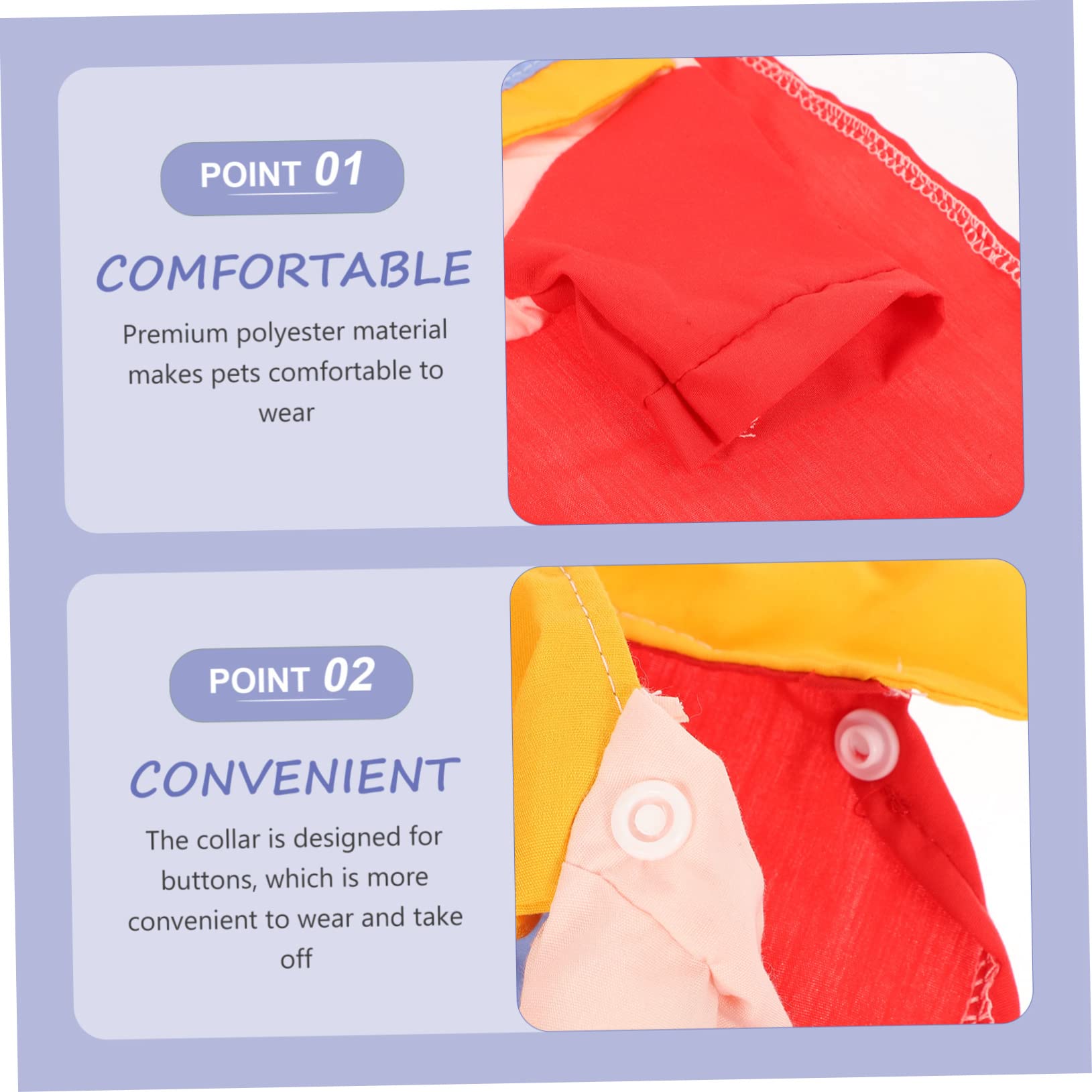 BESPORTBLE 3sets Costume Per Animali Domestici Stile Cartone Animato Abbigliamento Decorativo Per Cani e Gatti Comodo e Lavabile Per Compleanni e Servizi Fotografici