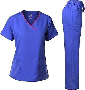 Amazon.com: Dagacci Medical Uniform Women's Scrub Set Stretch Top and