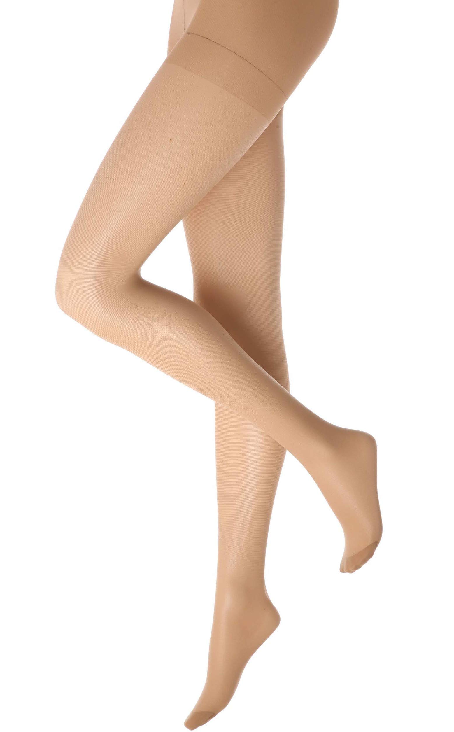 Pretty Polly Stand Easy Support Tights In 3 Colours - Large - Sherry