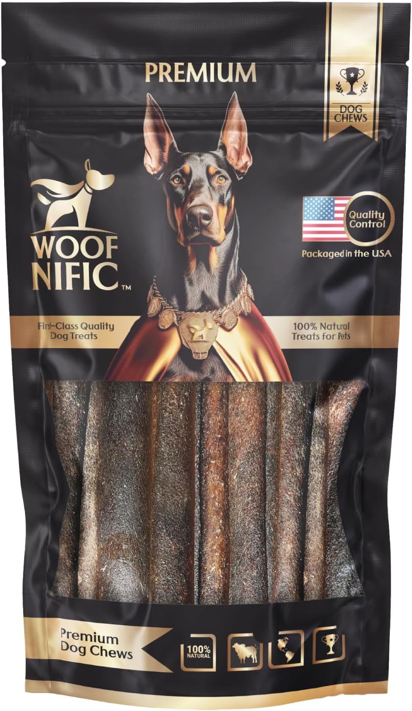 Collagen Sticks for Dogs, – Premium All-Natural, Odor-Free, High-Protein Chews, Supports Skin, Coat & Joint Health – Perfect for Medium & Large Dogs (9 Inch – 12 Pack)