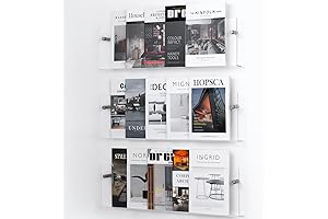 Wall-Mounted Acrylic Brochure Holder with 3 Tiered Levels