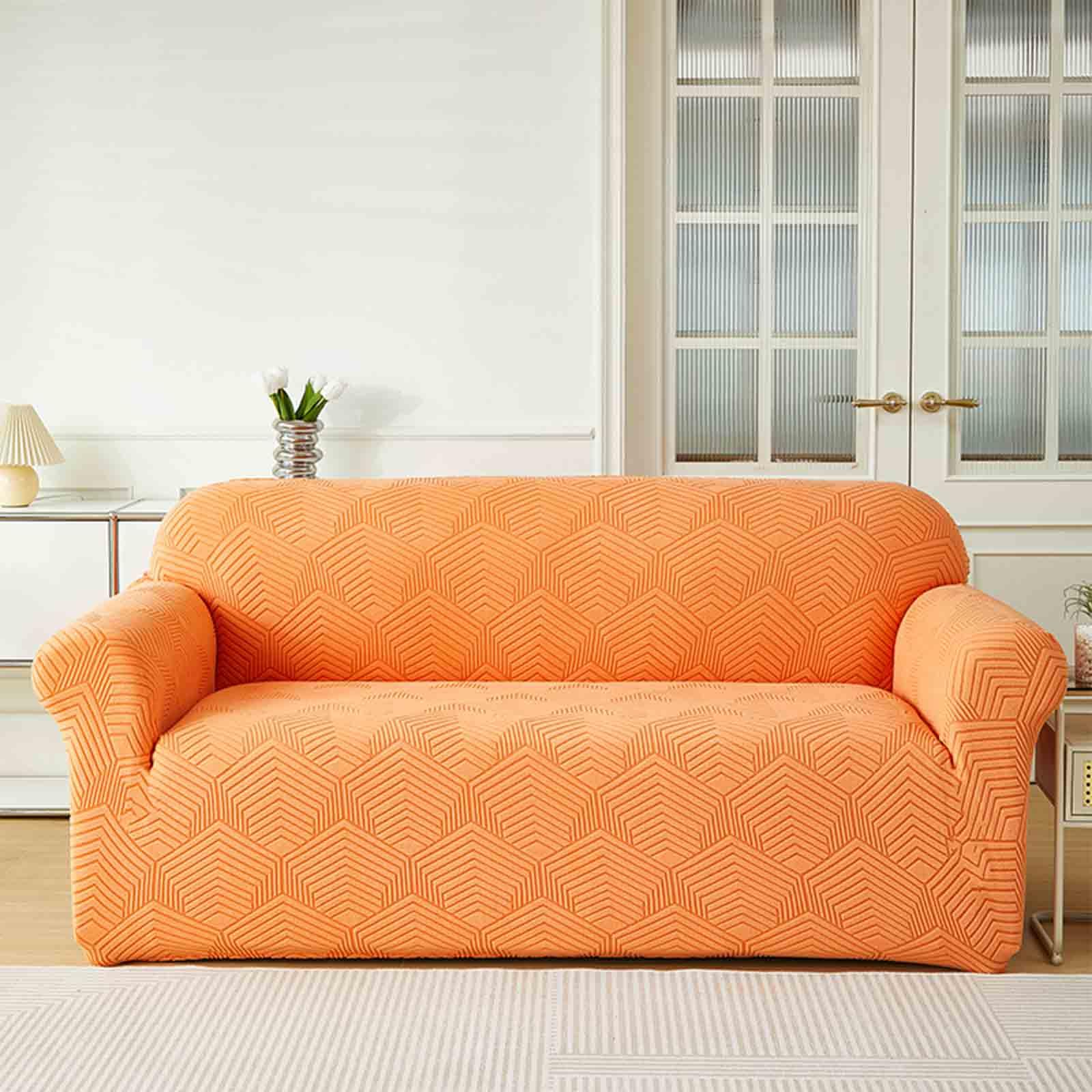 Housse de canapé lavable et élastique pour protection 4 places
