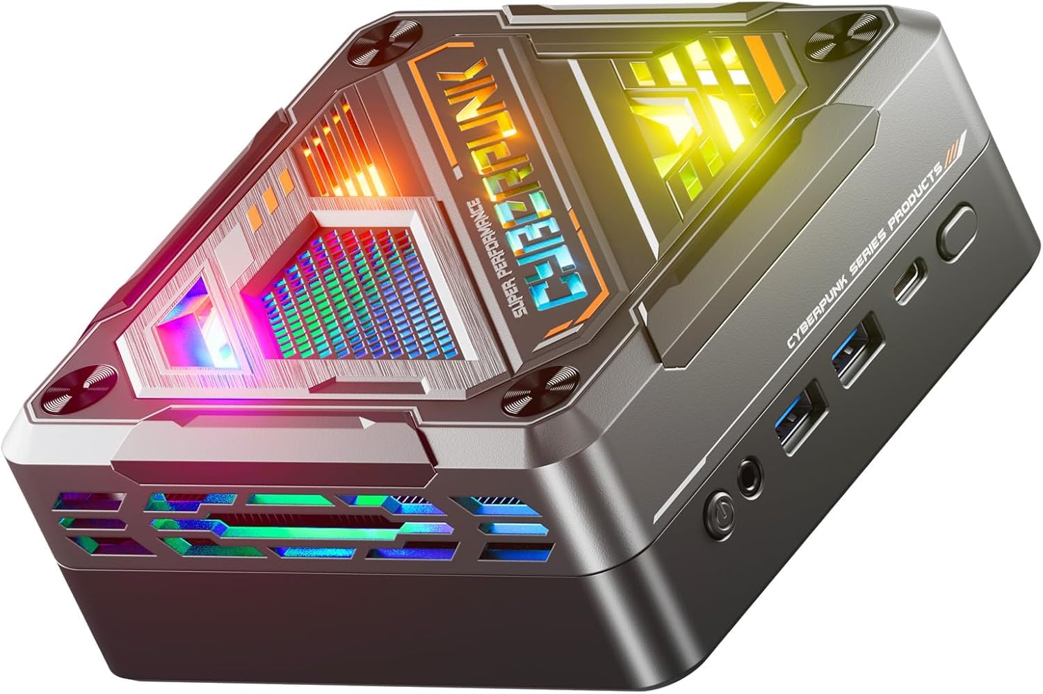 AOOSTARミニPC Ryzen7 5700u64GBSSD1TBHDD1TB AOOSTAR GOD57 Cyber RGB AMD Ryzen 7 5700U Mini PC – AOOSTAR