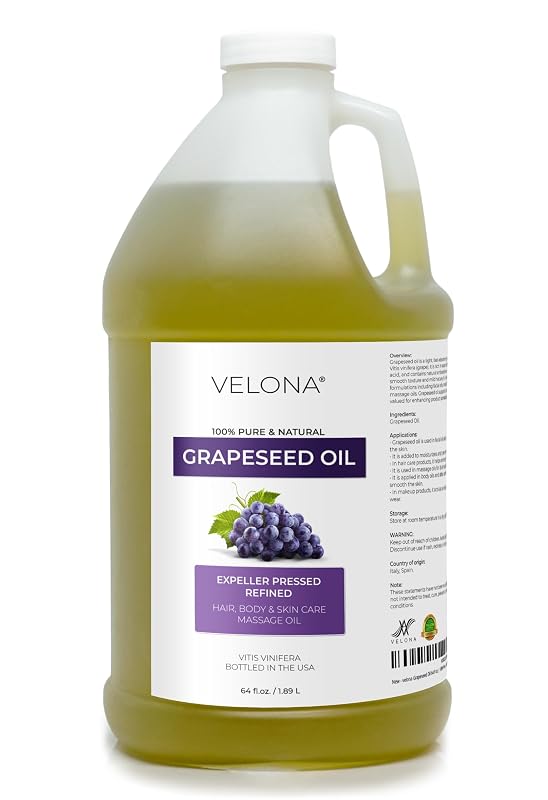 velona Óleo de semente de uva refinado prensado por expulsão, 1,9 L