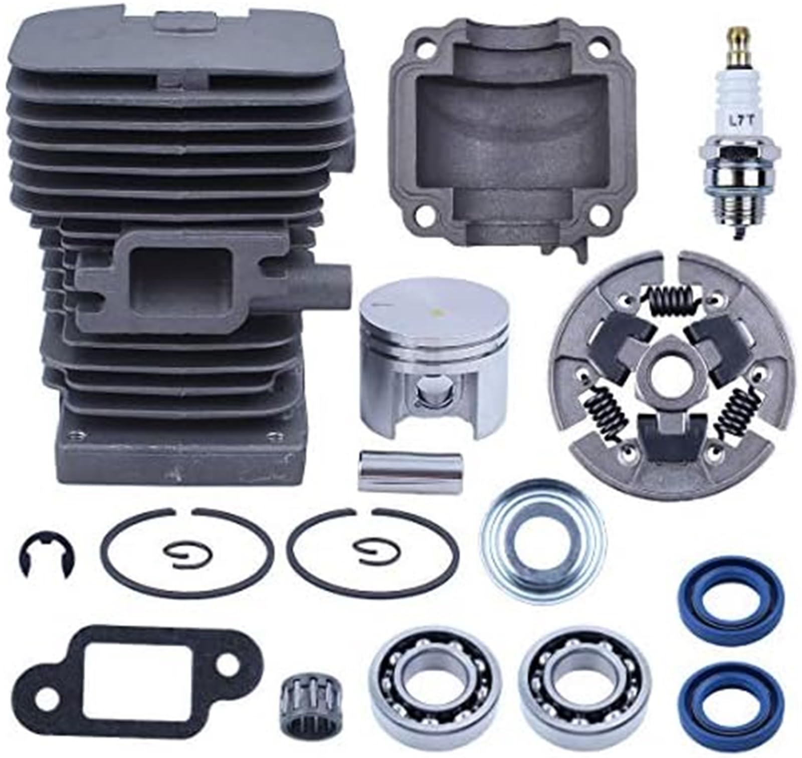 38mm Cylinder Tłok Sprzęgło Zespół Łożyska, dla STIHL, 017 018 MS180 MS170 MS 170 180 Piła łańcuchowa z Uszczelką Oleju Świecy Zapłonowej Uszczelka Tłumika świeca zapłonowa do podkaszarki