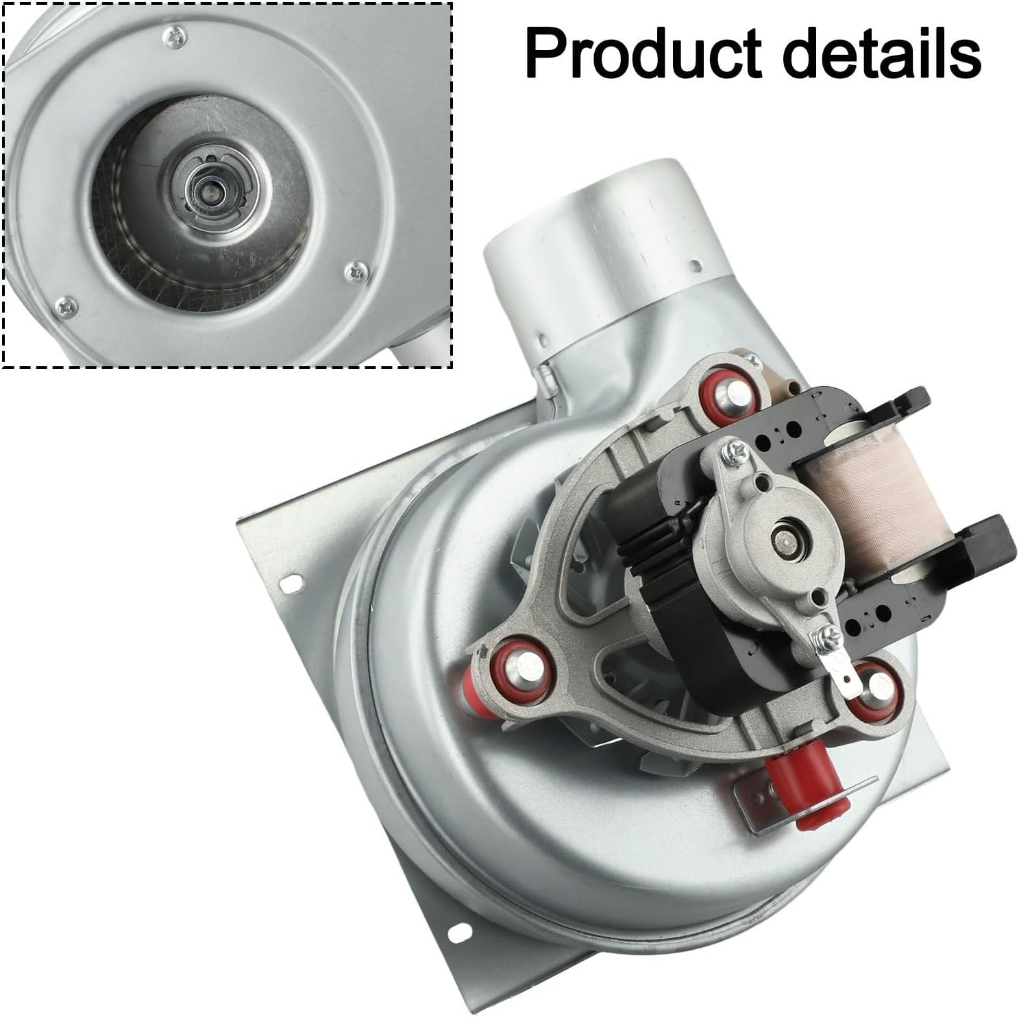35W Wall Hanging Furnace Motor Snail Fan Assembly with Aluminum Shell High Torque Blower for Heating Fireplace Boiler Circulation Ventilation Equipment Replacement