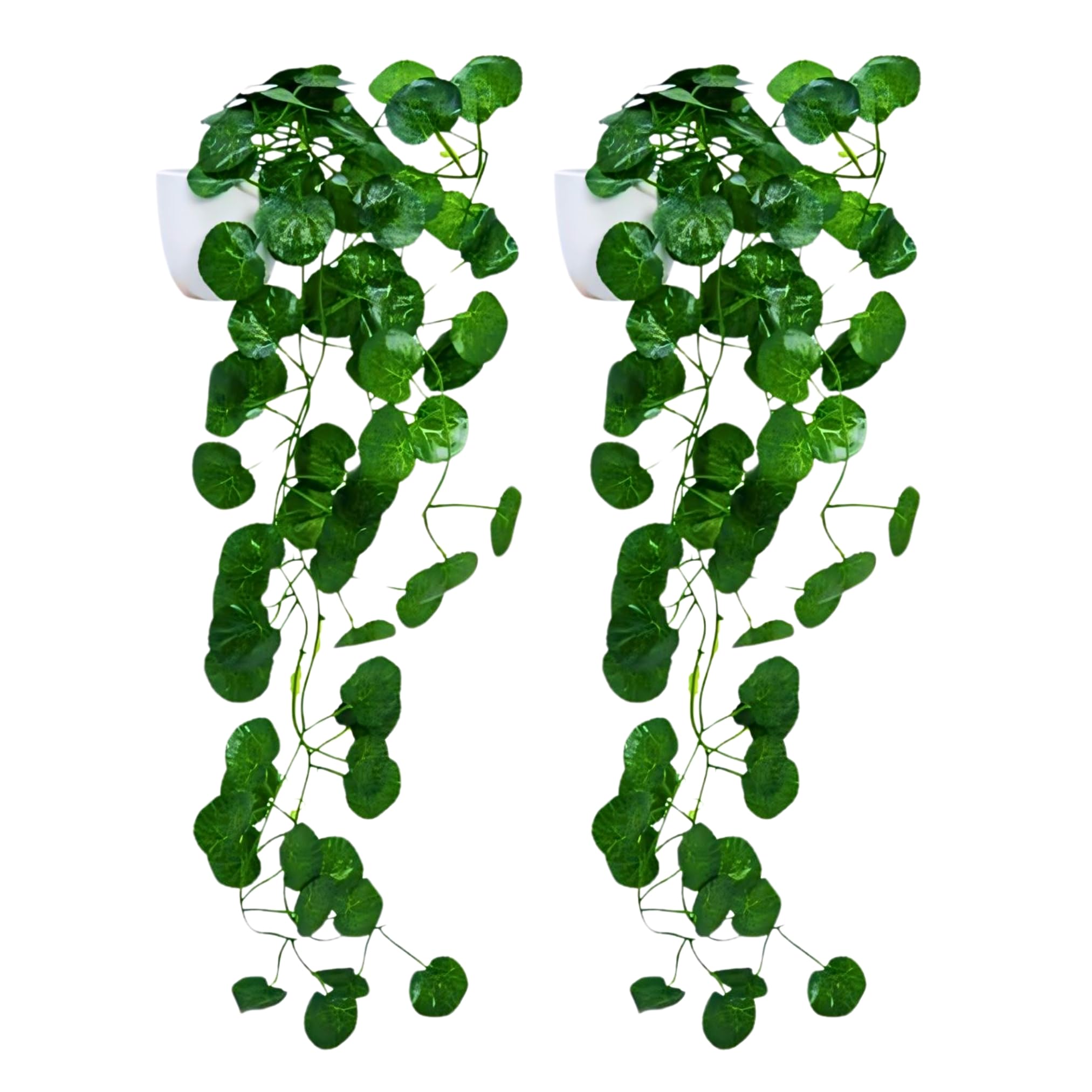 fancymart Artificial Vine Plant Falling with Pot: Pack of 2 (Natural Touch & Feel) - Home Décor and Office Decor with Small Size Pot - Small Faux Plants for Home Decor - Size 45 X 17 X 7 CM