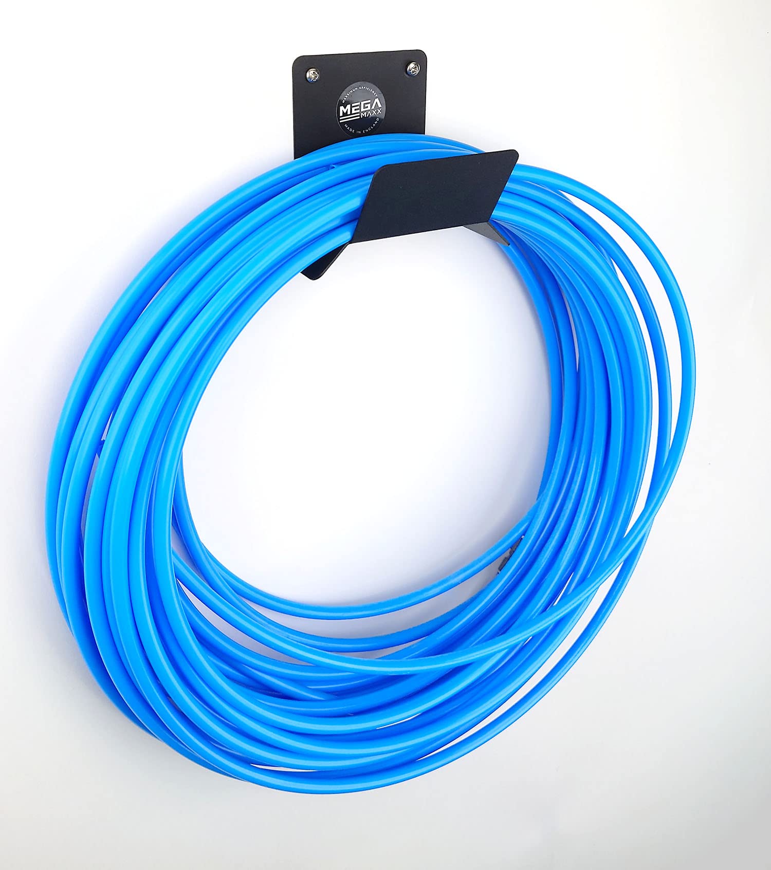Megamaxx Black Multi-Use Simple Wall Mount Cable Bracket & Hose Pipe Holder - Home, Work, Garage, Office, Workshop, Warehouse, Workspace - Storage, Organising, Tidy, Extension Leads, Power Leads