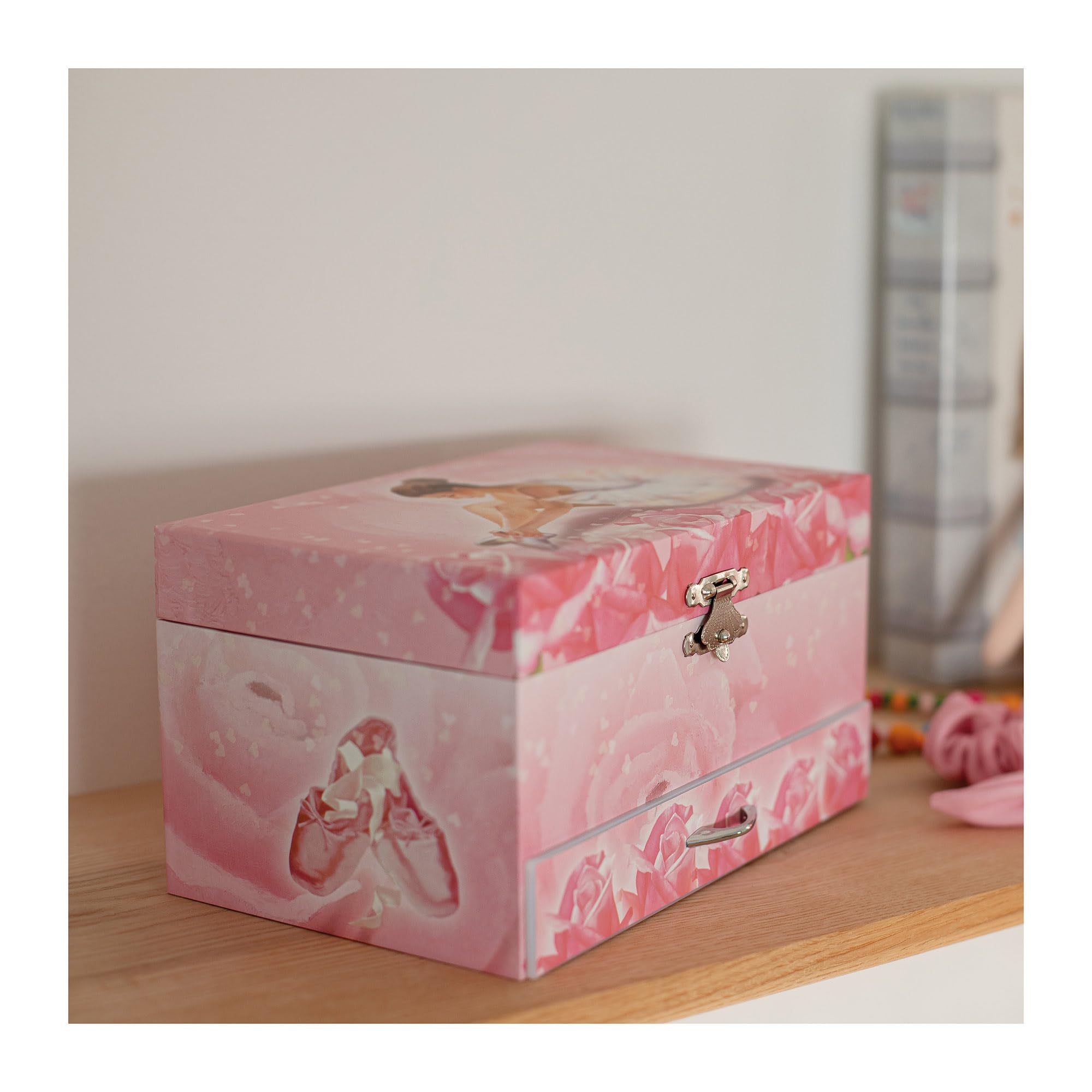 Trousselier 6260974 Schmuckschatulle für Kinder, Ballerina, Spieluhr mit tanzender Figur und Musik, nachtleuchtend