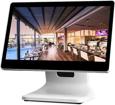 POS System Cash Register Point of Sale Machine with 15 Inch,Touch Screen, CPU N2930, 4GB RAM, 64G SSD, Windows 10 for Small Business, Pharmacy, Retail, Restaurant Color White, Size 110V