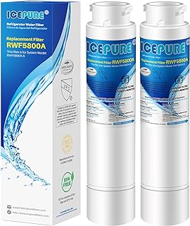 ICEPURE RWF5800A Refrigerator Water Filter Compatible with Frigidaire EPTWFU01, EWF02, Pure Source Ultra II, NIGELERO Ultrа II, 2PACK