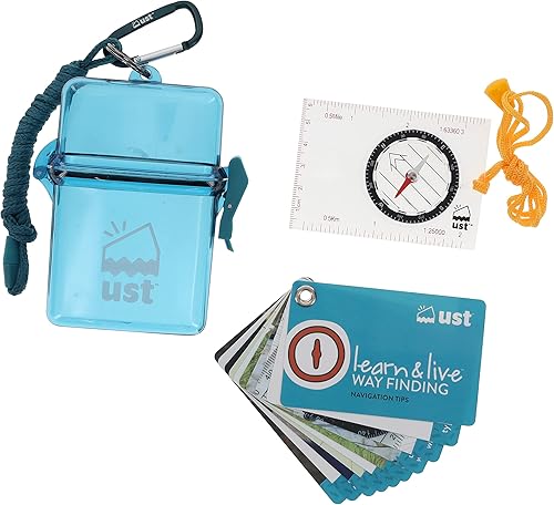 Miniatura 10 de UST - Kits educativos al aire libre con tarjetas impermeables, herramientas y estuche hermético para senderismo, camping, mochilero, caza y