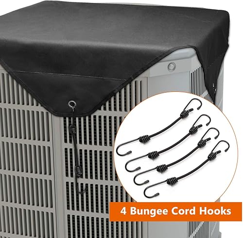 Miniatura 5 de Coitak Cubierta de aire acondicionado para unidades exteriores, protector de aire acondicionado de invierno, resistente al agua, cubierta superior