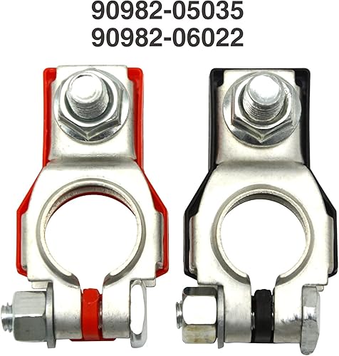 Miniatura 3 de Juego de 2 conectores de terminal de batería de repuesto positivo y negativo para Nissan Maxima Murano Rouge para Infiniti Terminal universal de