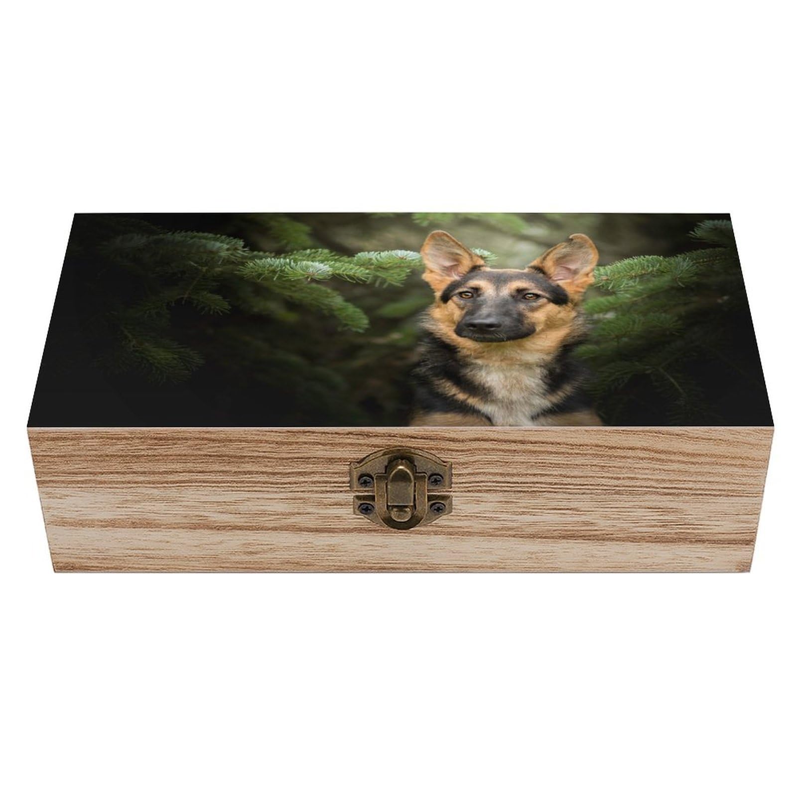 asbwuo an Shepherd Wood Keepsake Box Wooden Box with Hinged Lid