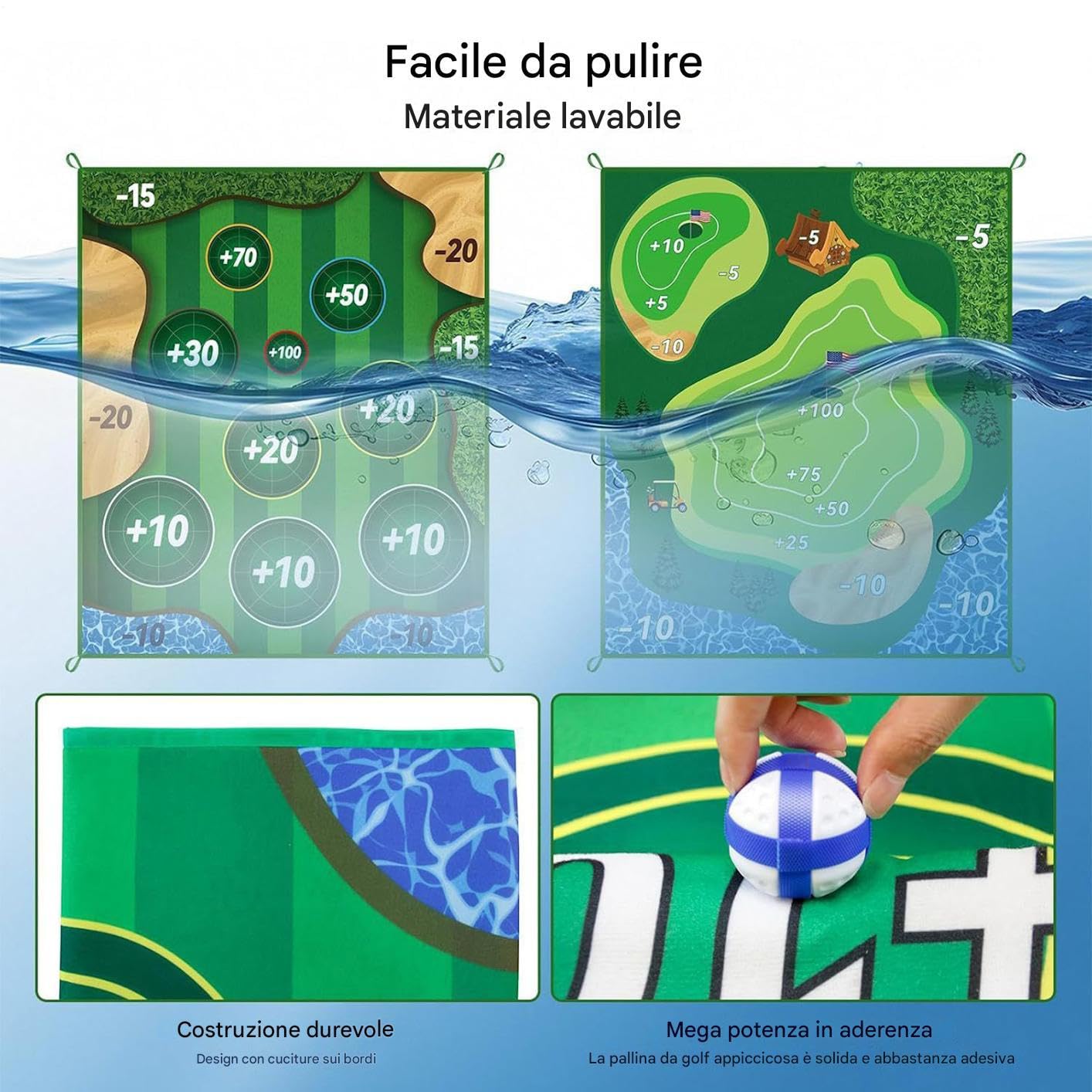 Tappeto Da Golf Per Pratica Di Colpi Attrezzatura Per Pratica Sportiva | Tappetino Portatile in Sintetica per per l'in Esterno, Casa, Giardino, Campo, Ufficio, Prato, Garage e Cortile