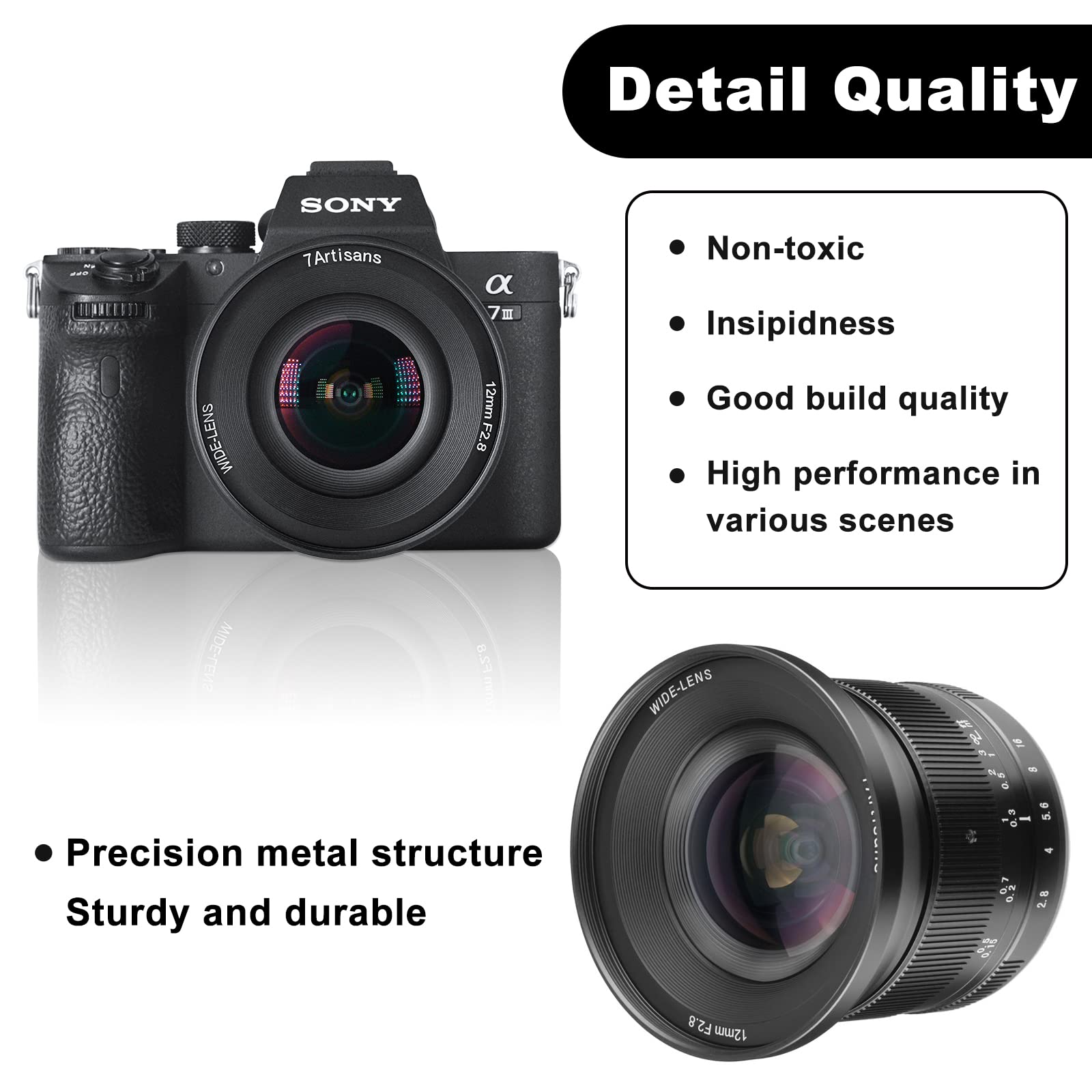 Opteka 12 Mm F/2.8 Weitwinkelobjektiv Für Nikon 1 – Manueller Fokus, Metallgehäuse, 72 Mm Filter