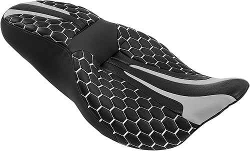 Miniatura 4 de C.C. RIDER Gel 2 Up - Asiento de conductor y pasajero para Harley Touring Road King Street Glide Electra Glide Tri 2009-2023