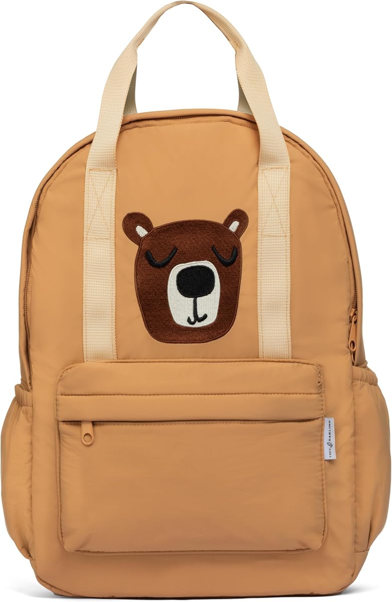 Teddy Bear Backpack – Soft Preschool & Toddler Bag for Boys or Girls – Lightweight, Cute, Durable – Side Pocket, Adjustable Straps – Gift for Kids