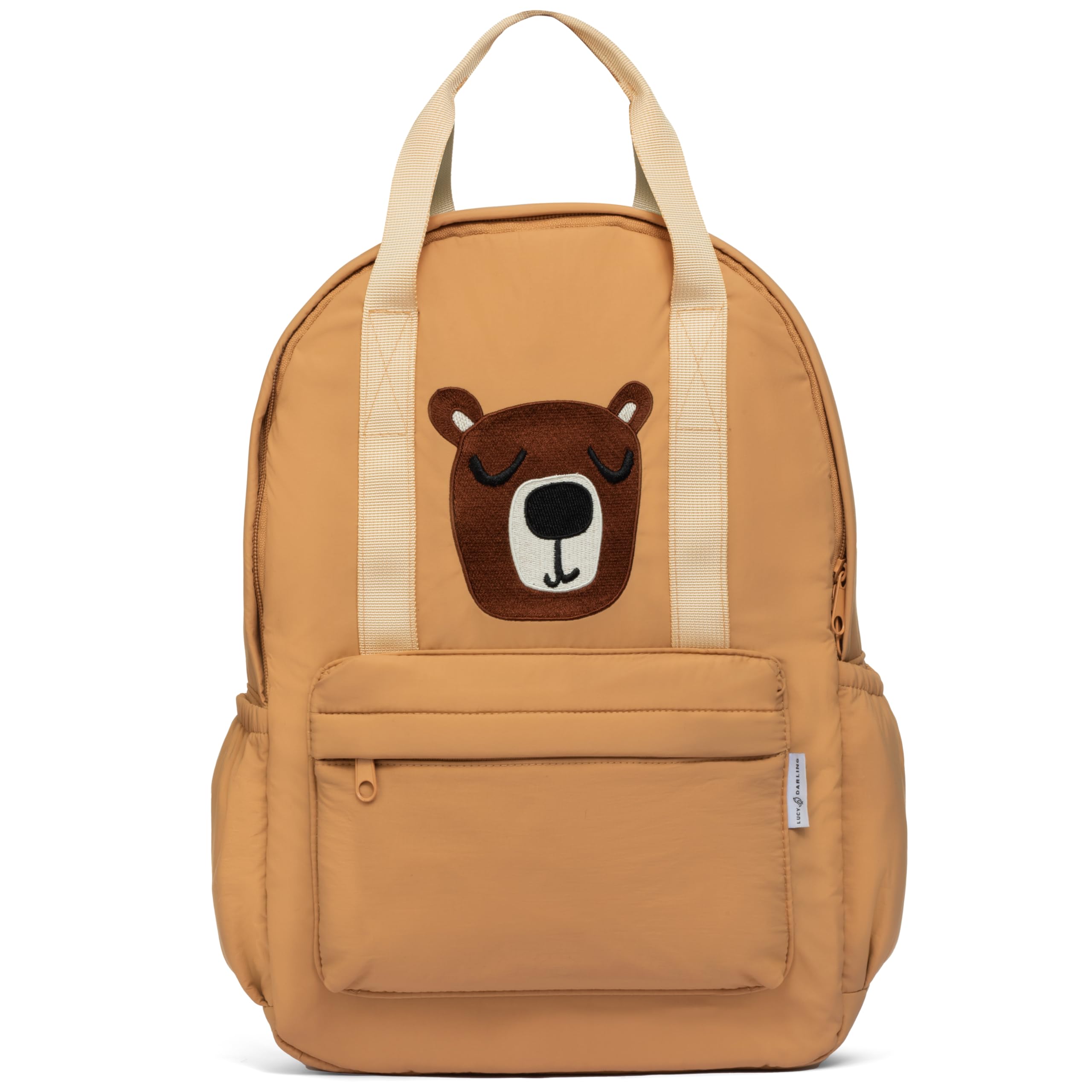 Lucy Darling Teddy Bear Backpack – Soft Preschool & Toddler Bag for Boys or Girls – Lightweight, Cute, Durable – Side Pocket, Adjustable Straps – Gift