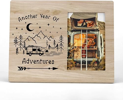 FONDCANYON Marco de fotos con texto en inglés "Another Year Of Adventures", marcos de fotos románticos para los amantes, regalos de cumpleaños de