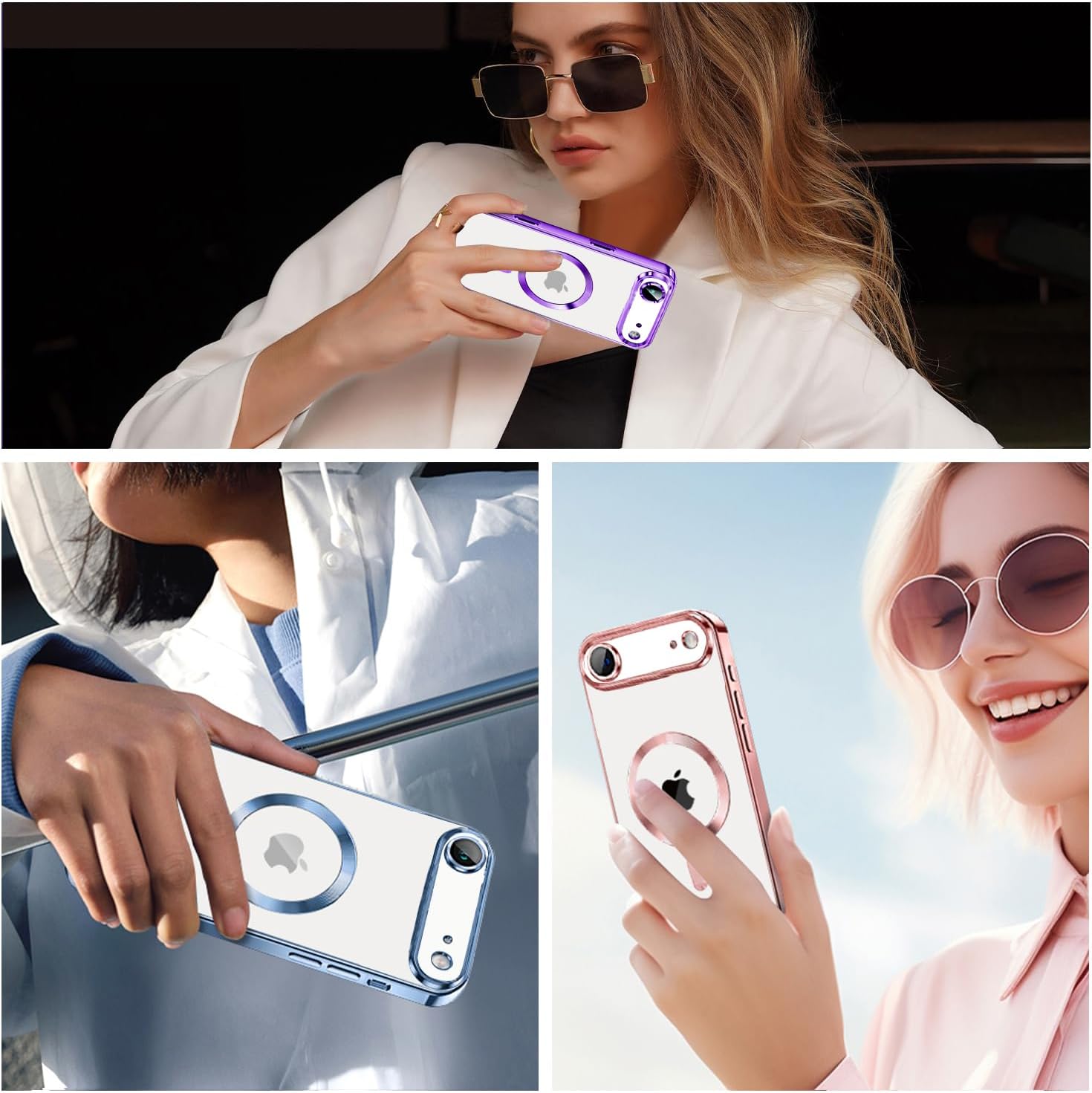 Misscase for iPhone Air Case with Privacy Screen Protector,[Camera Lens Protector] Clear Magnetic Luxury Plating Case Compatible with MagSafe Elegant Anti-Scratch Case for iPhone 17 Air Gold - Image 8